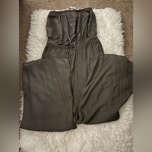 Brand new strapless wide leg capri jumpsuit